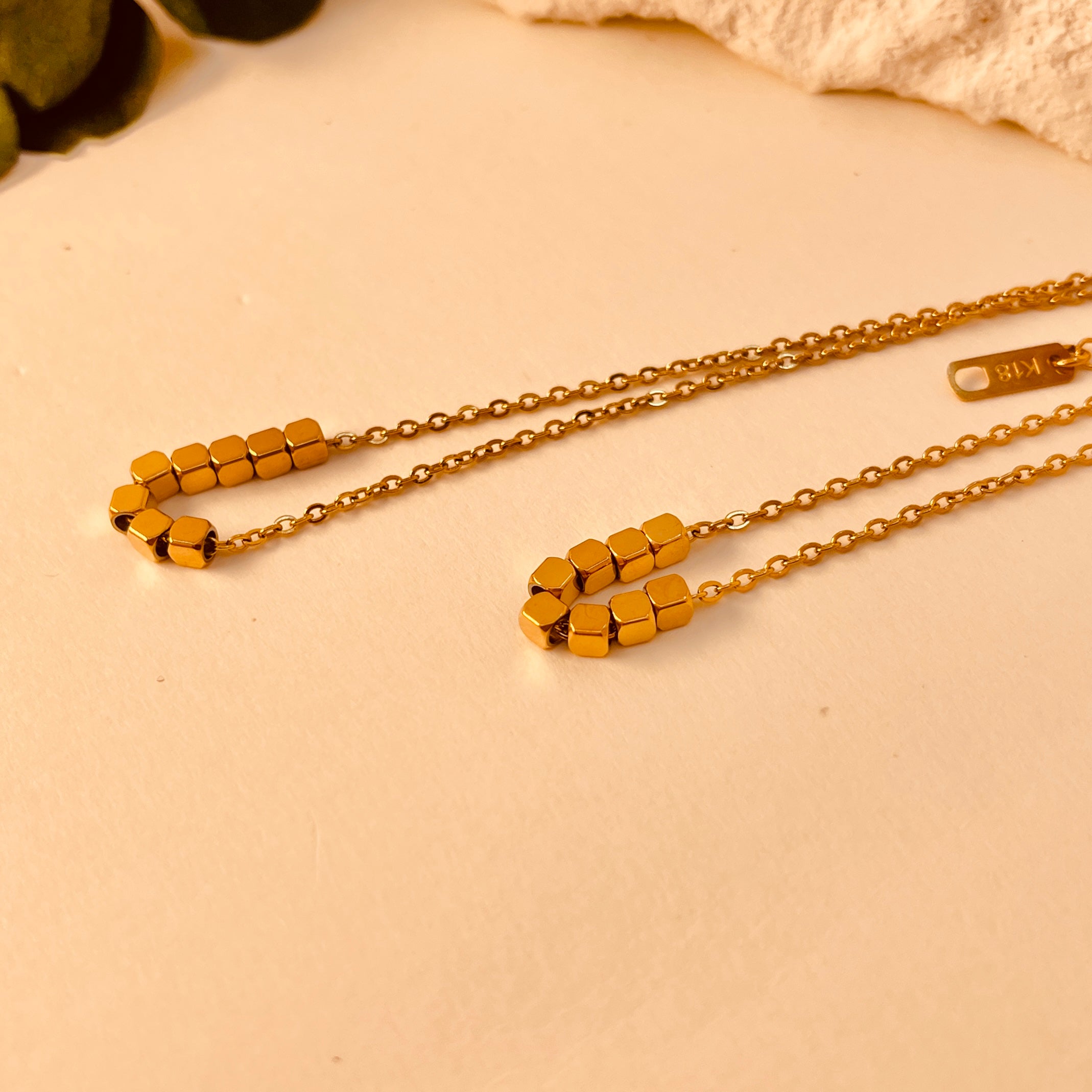 Eight Square Set 18K Gold