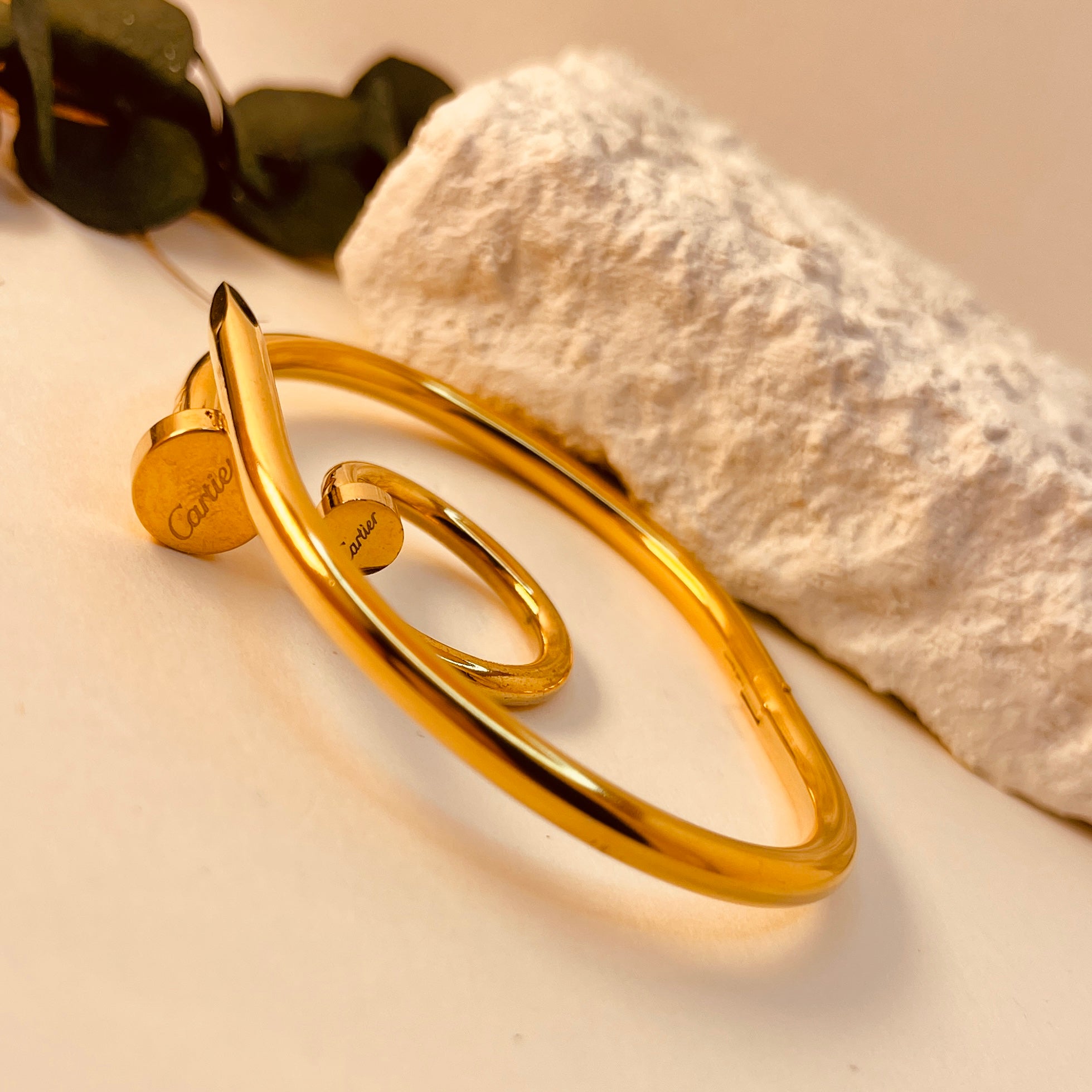 Nail-Style Stainless Steel Handcuff with Ring