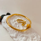 Nail-Style Stainless Steel Handcuff with Ring