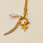 Cross Charm Pearl Bracelet