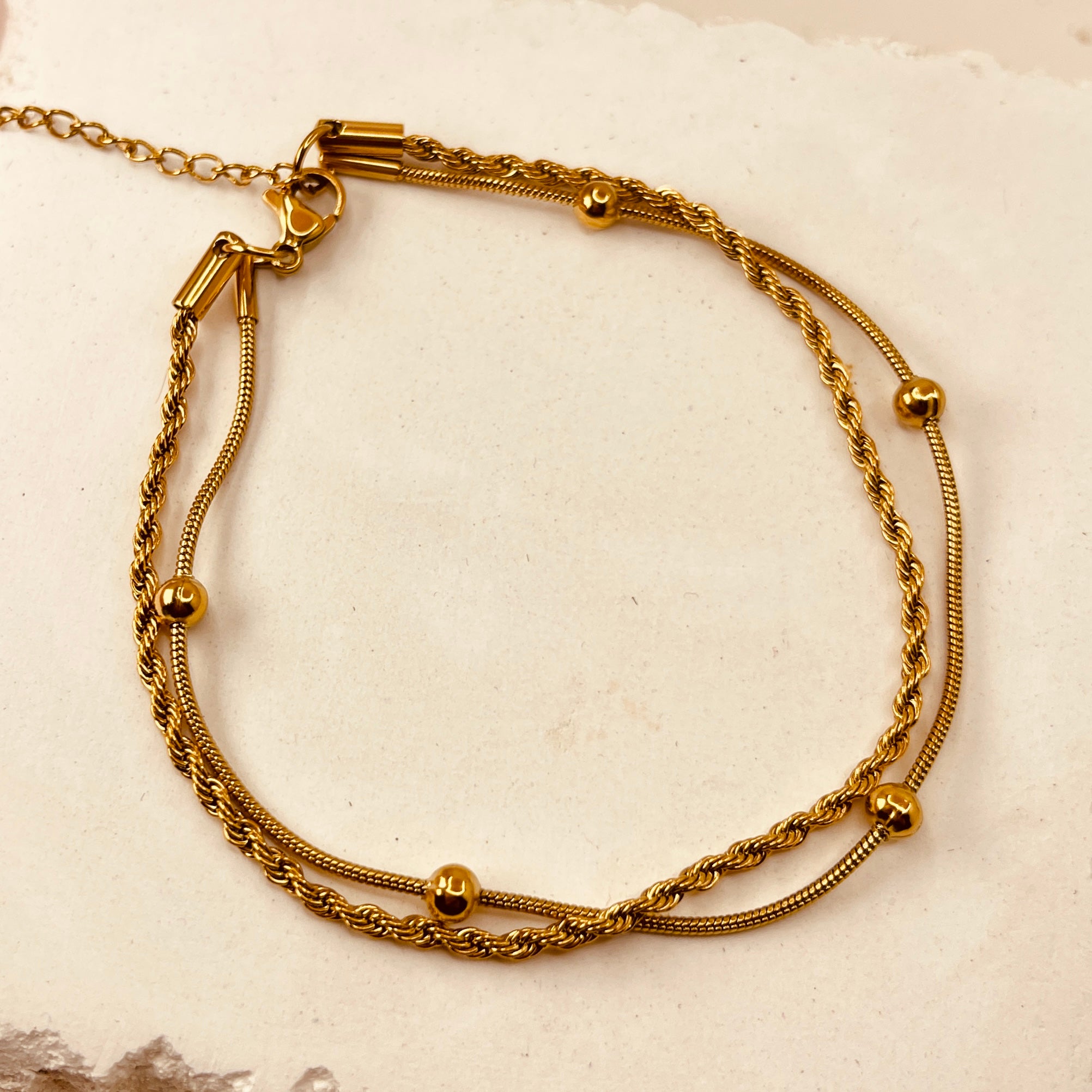 Twisted Beads Layer Bracelet