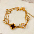 Layer Clover Bracelet - 18K Plated