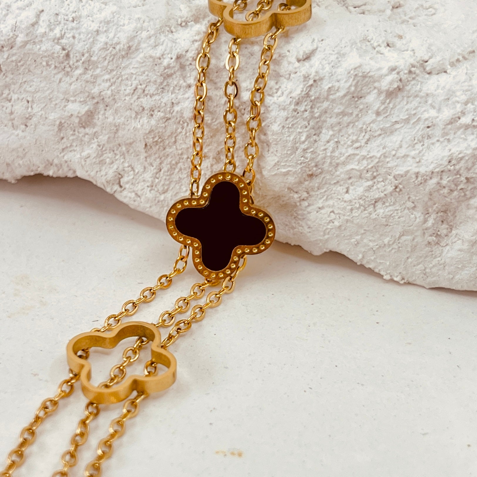 Layer Clover Bracelet - 18K Plated