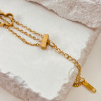 Layer Clover Bracelet - 18K Plated