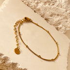 Dot Minimalistic Bracelet -  16K Gold Plated