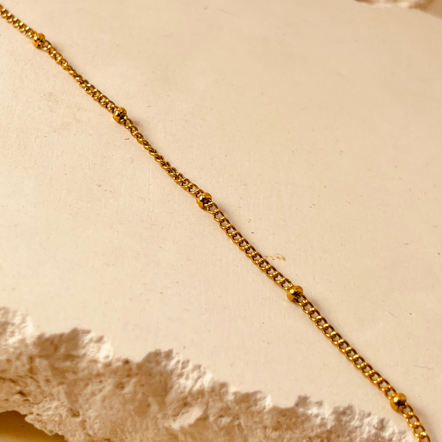 Dot Minimalistic Bracelet -  16K Gold Plated