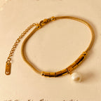 Pearl Chain Handmade Bracelet - 18K