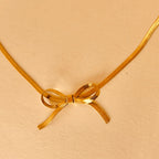 Bow Knot Necklace 18K Gold