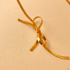 Bow Knot Necklace 18K Gold
