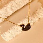 Midnight Swan Pendant - K18 Gold
