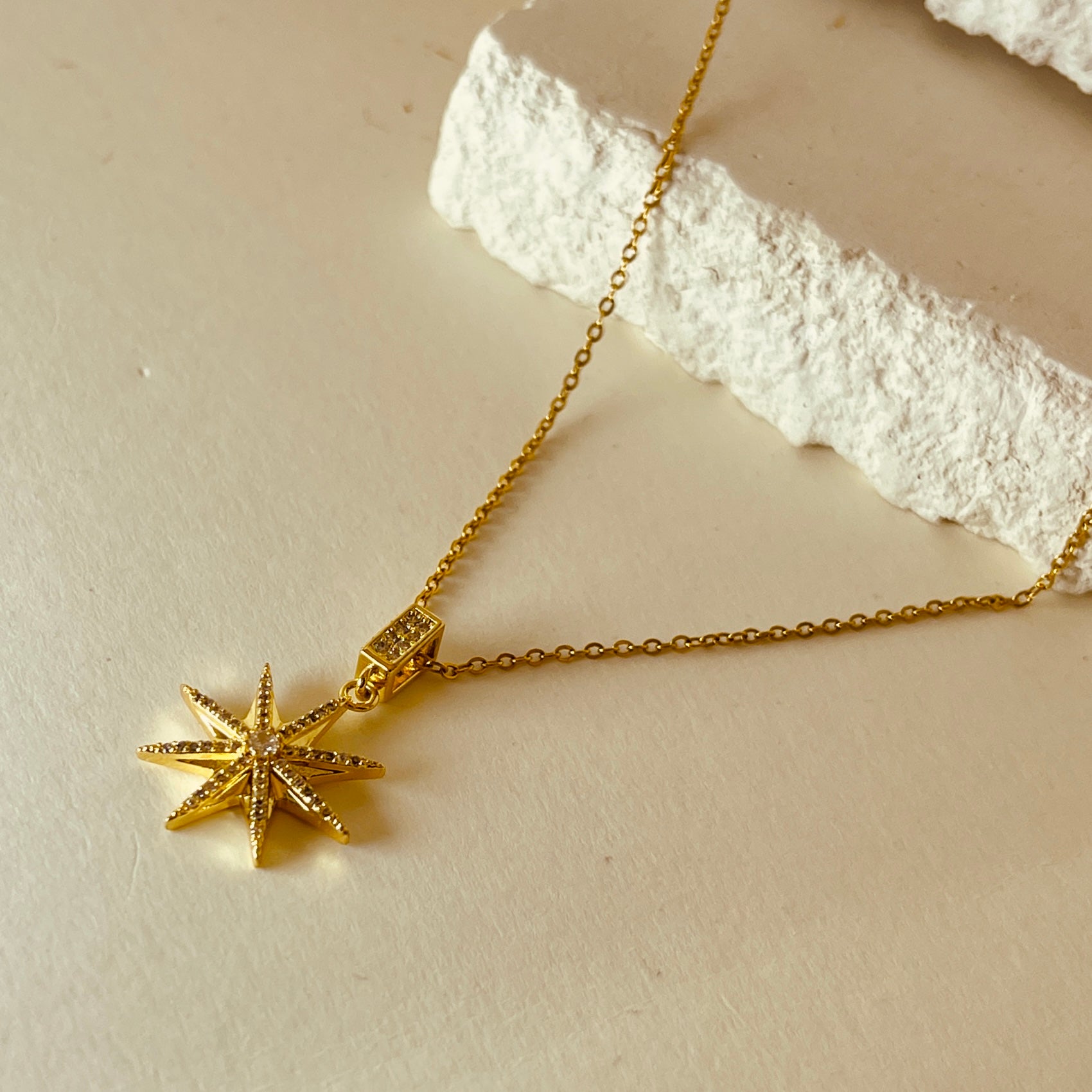 Zircon Cable Chain Necklace -Sparkle