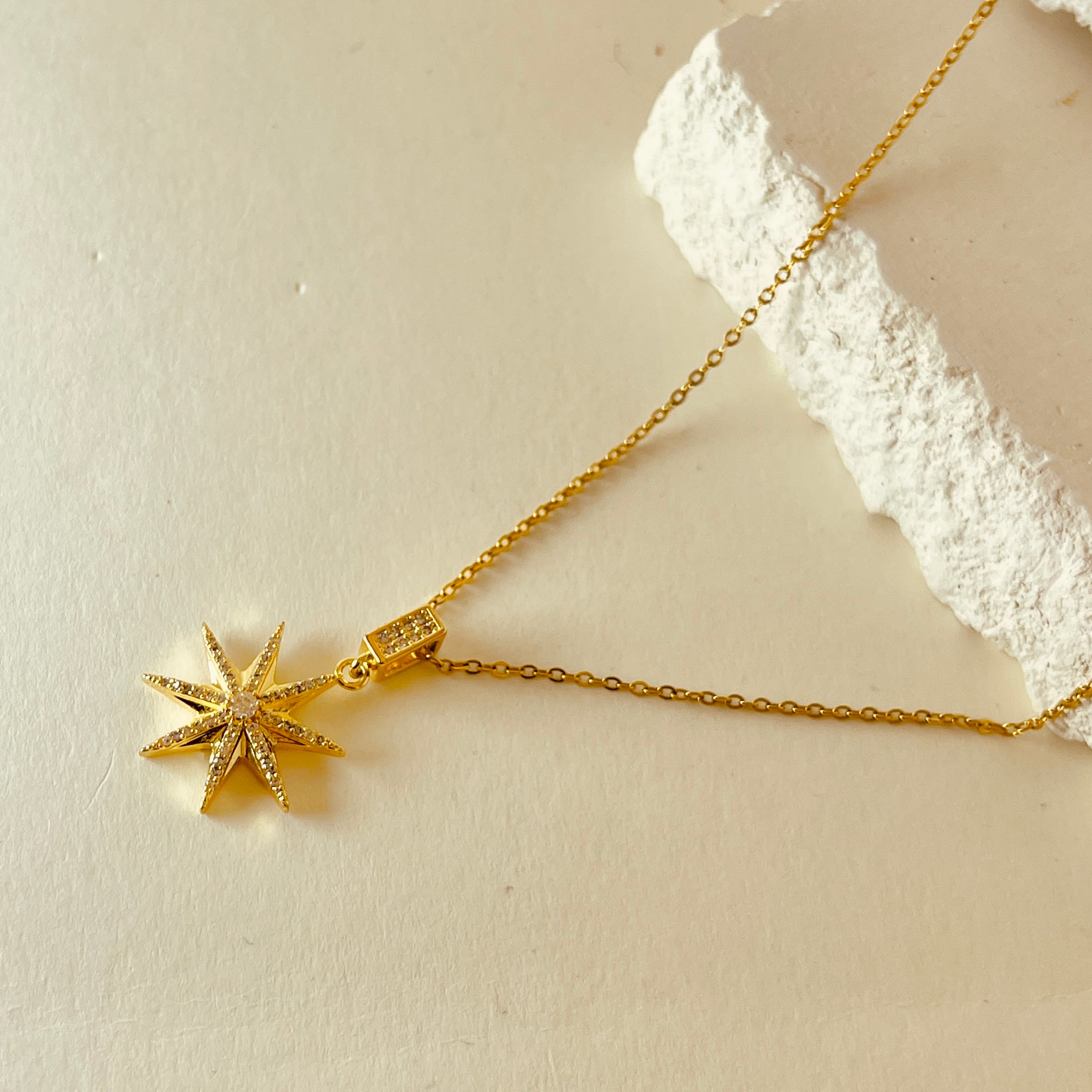 Zircon Cable Chain Necklace -Sparkle