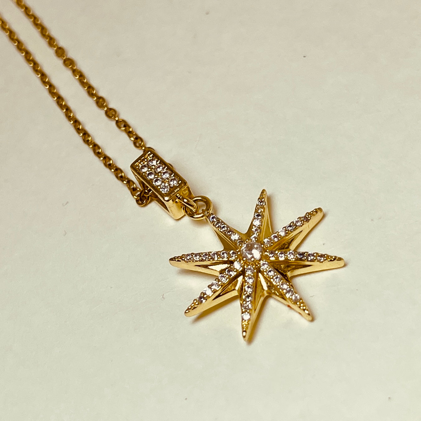 Zircon Cable Chain Necklace -Sparkle