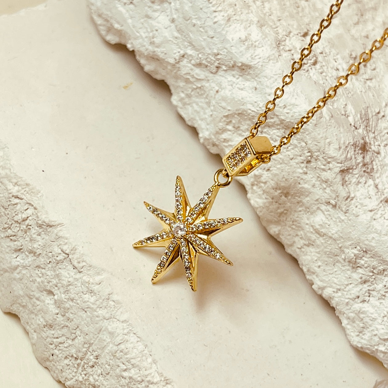 Zircon Cable Chain Necklace -Sparkle