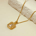 Zircon Cable Chain Necklace