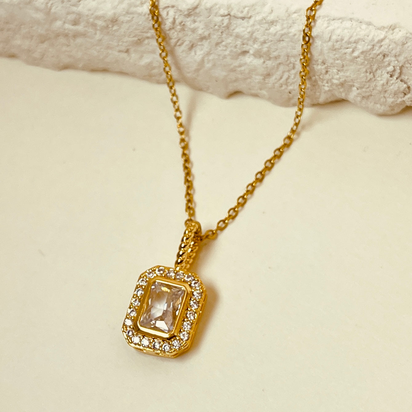 Zircon Cable Chain Necklace
