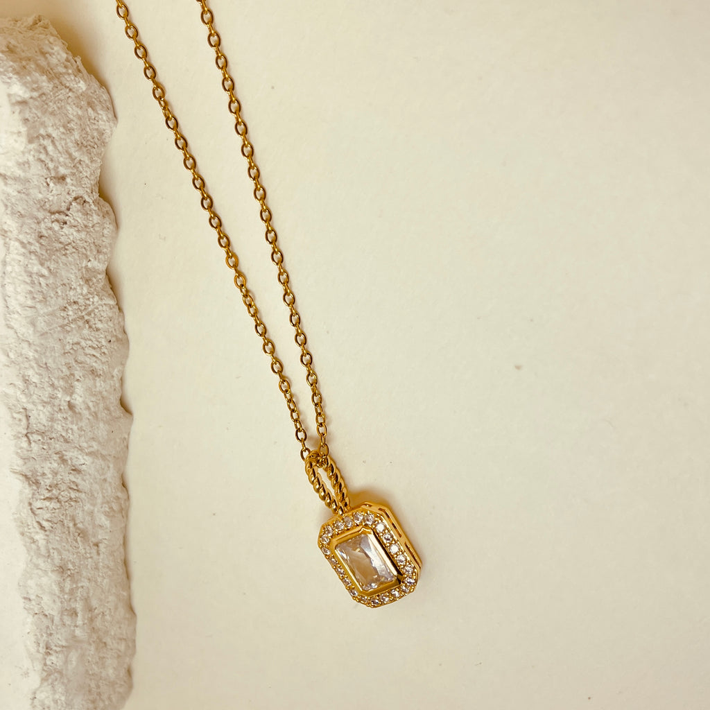 Zircon Cable Chain Necklace