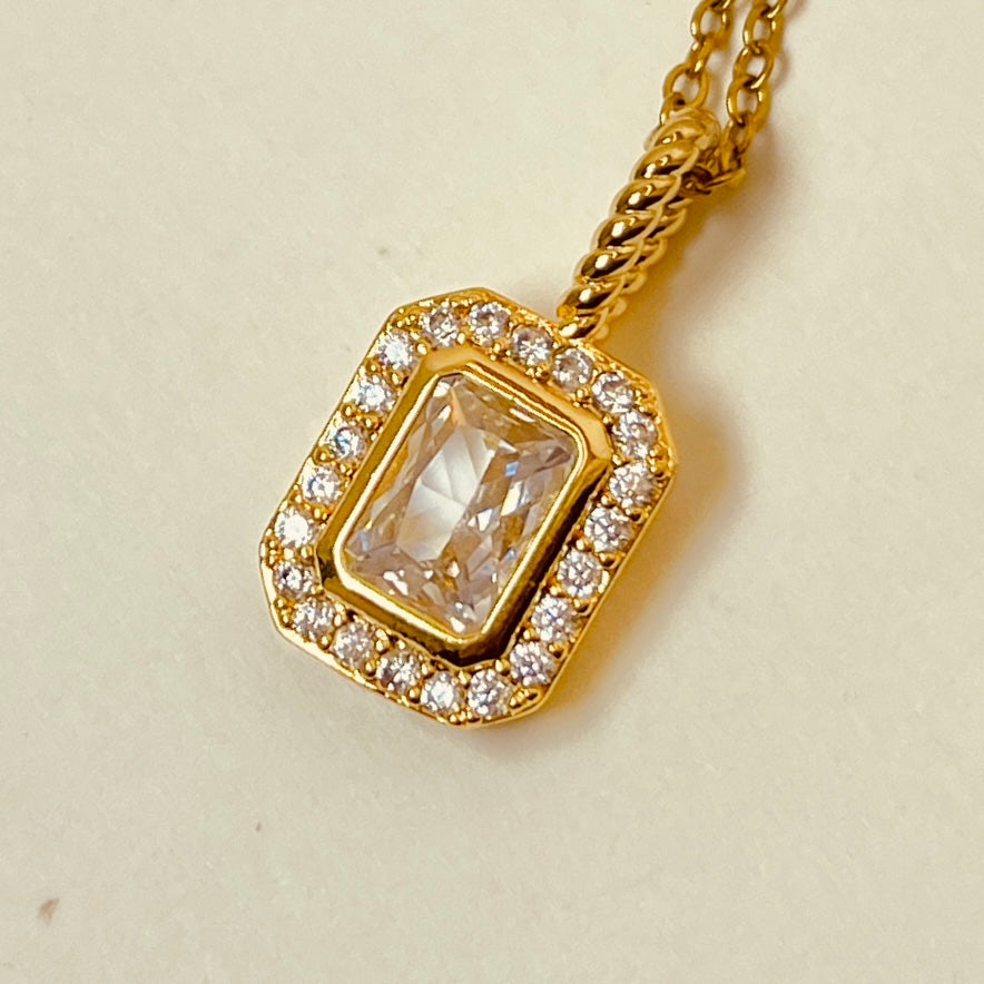 Zircon Cable Chain Necklace
