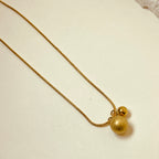 Dual boll Necklace - 18K