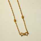 Zircon Butterfly Necklace