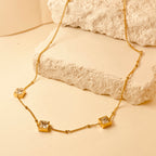 Square Zircon Mala Pendant