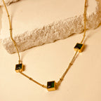 Square Zircon Mala Pendant