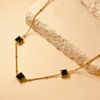 Square Zircon Mala Pendant