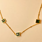 Square Zircon Mala Pendant