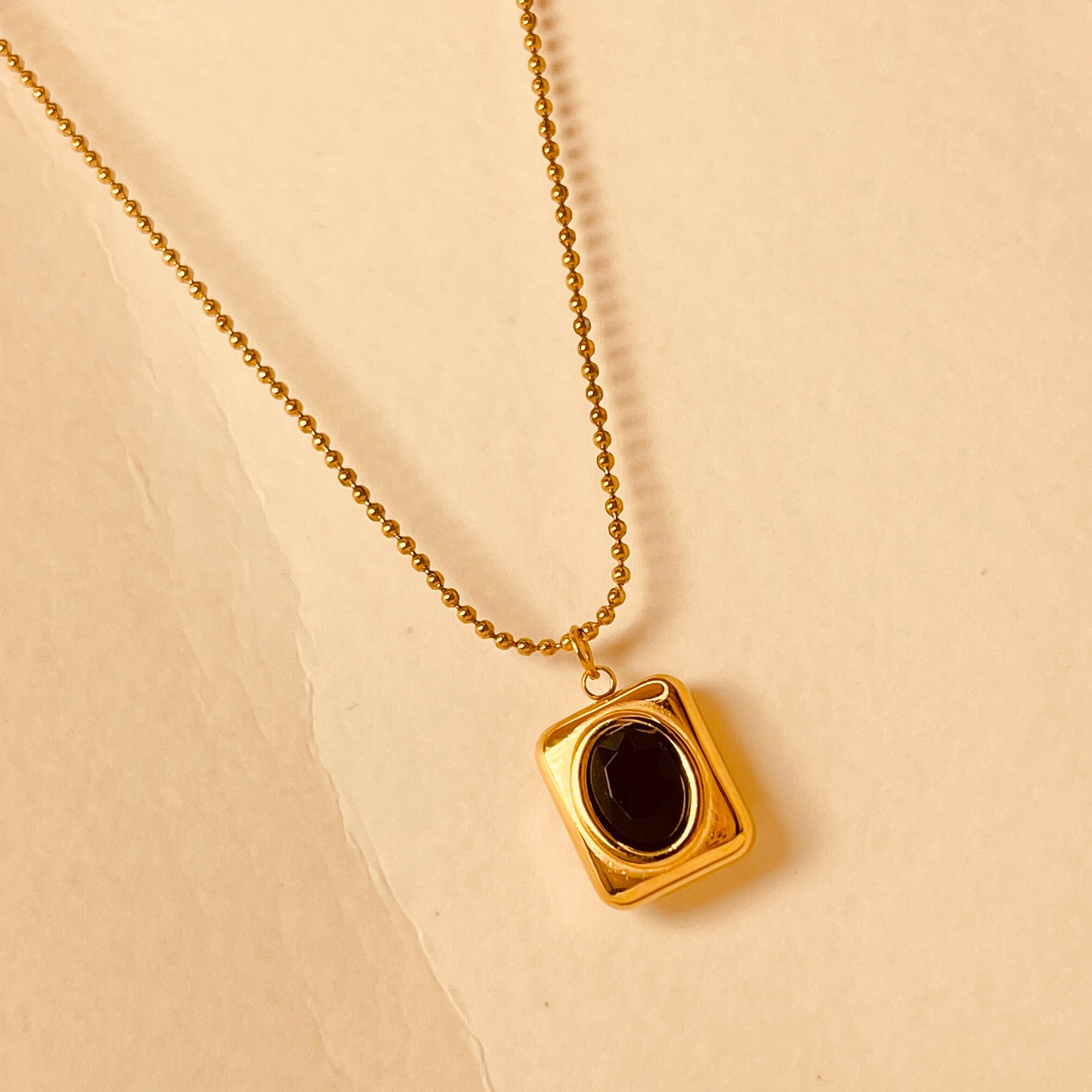 Oval Black Pendant