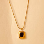Oval Black Pendant