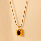 Oval Black Pendant