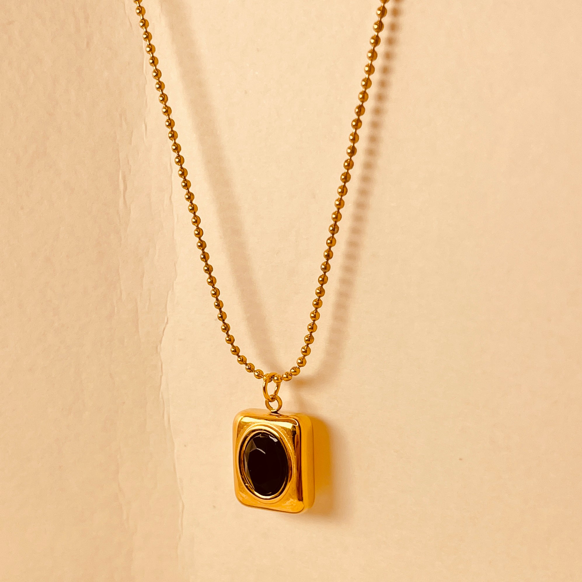 Oval Black Pendant