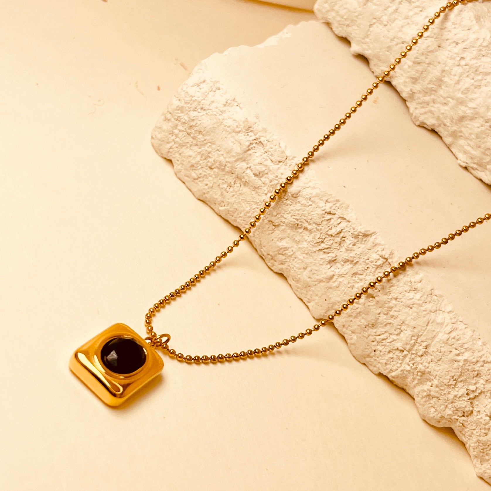 Oval Black Pendant