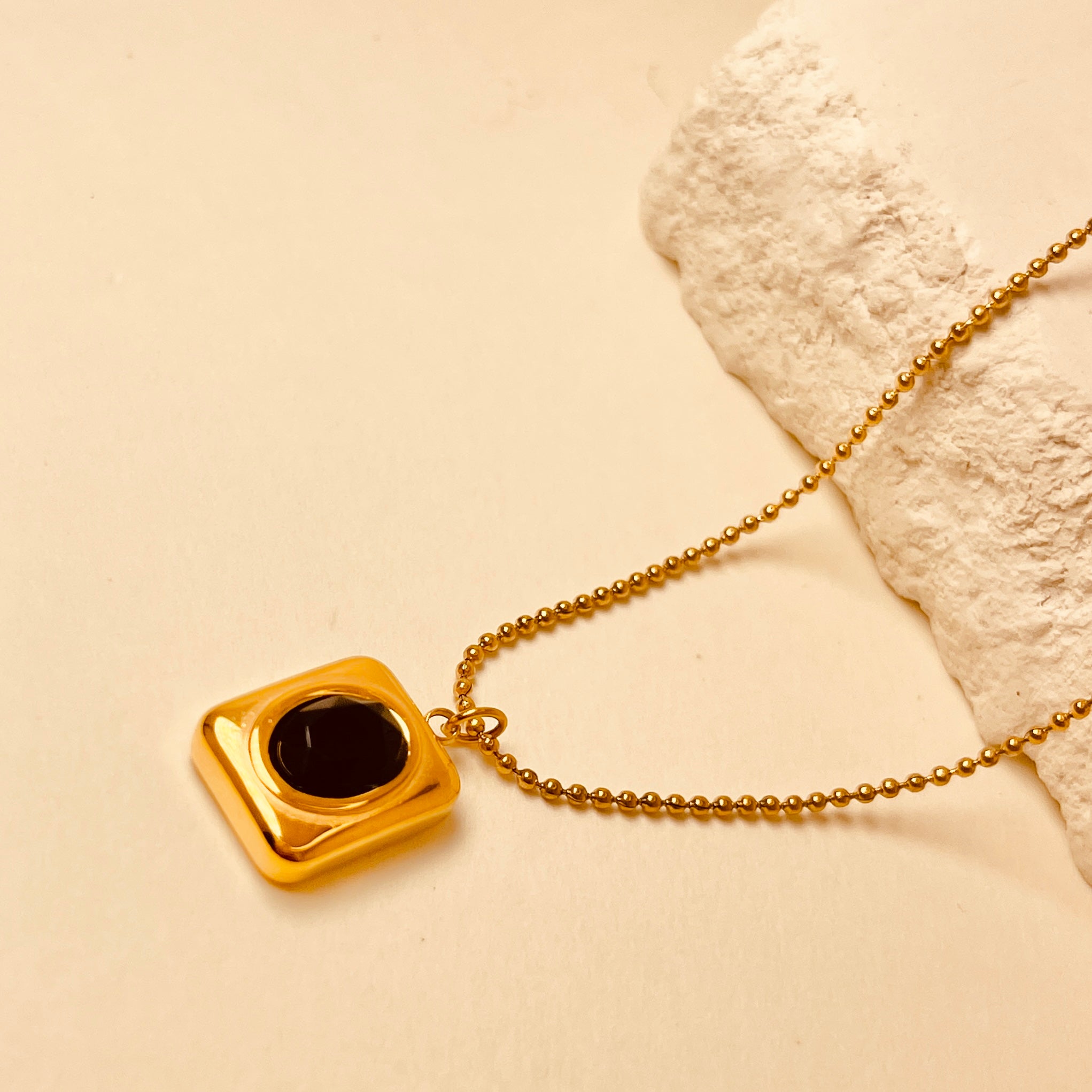 Oval Black Pendant