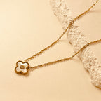 Luxe Gold and White Clover Pendants