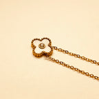 Luxe Gold and White Clover Pendants