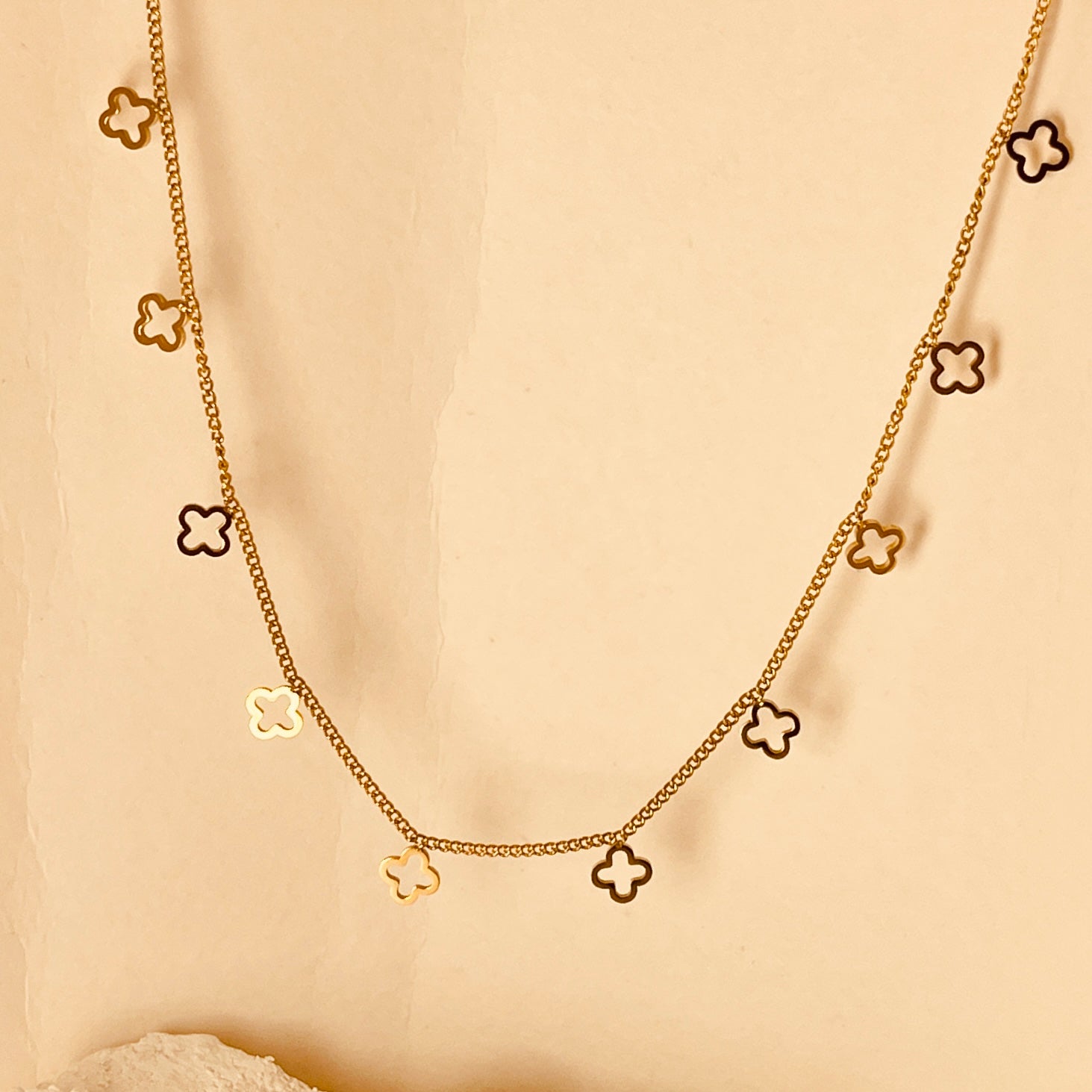 Open Clover  Necklace