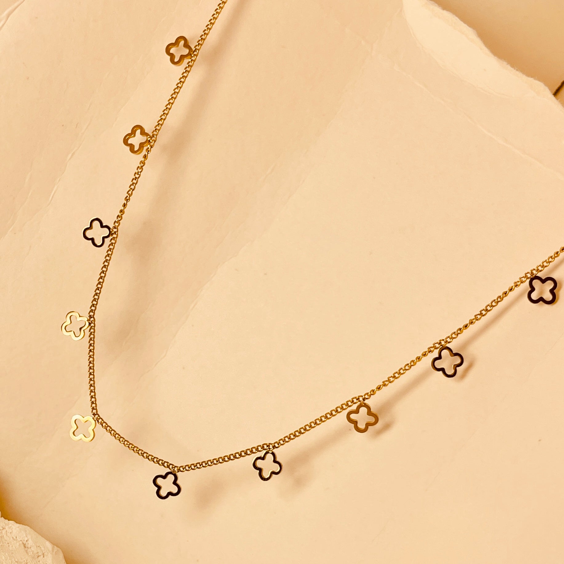 Open Clover  Necklace