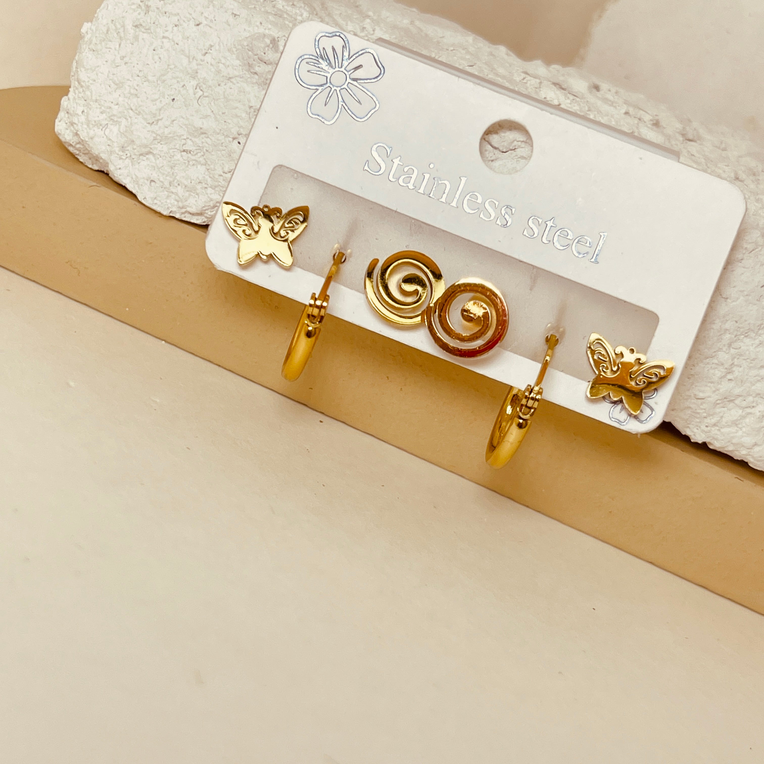 Trio Stud+ Hoop Set