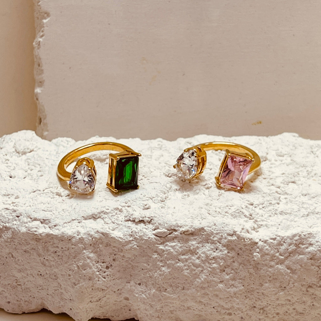 Sweet Square Zirconium Ring