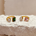 Sweet Square Zirconium Ring