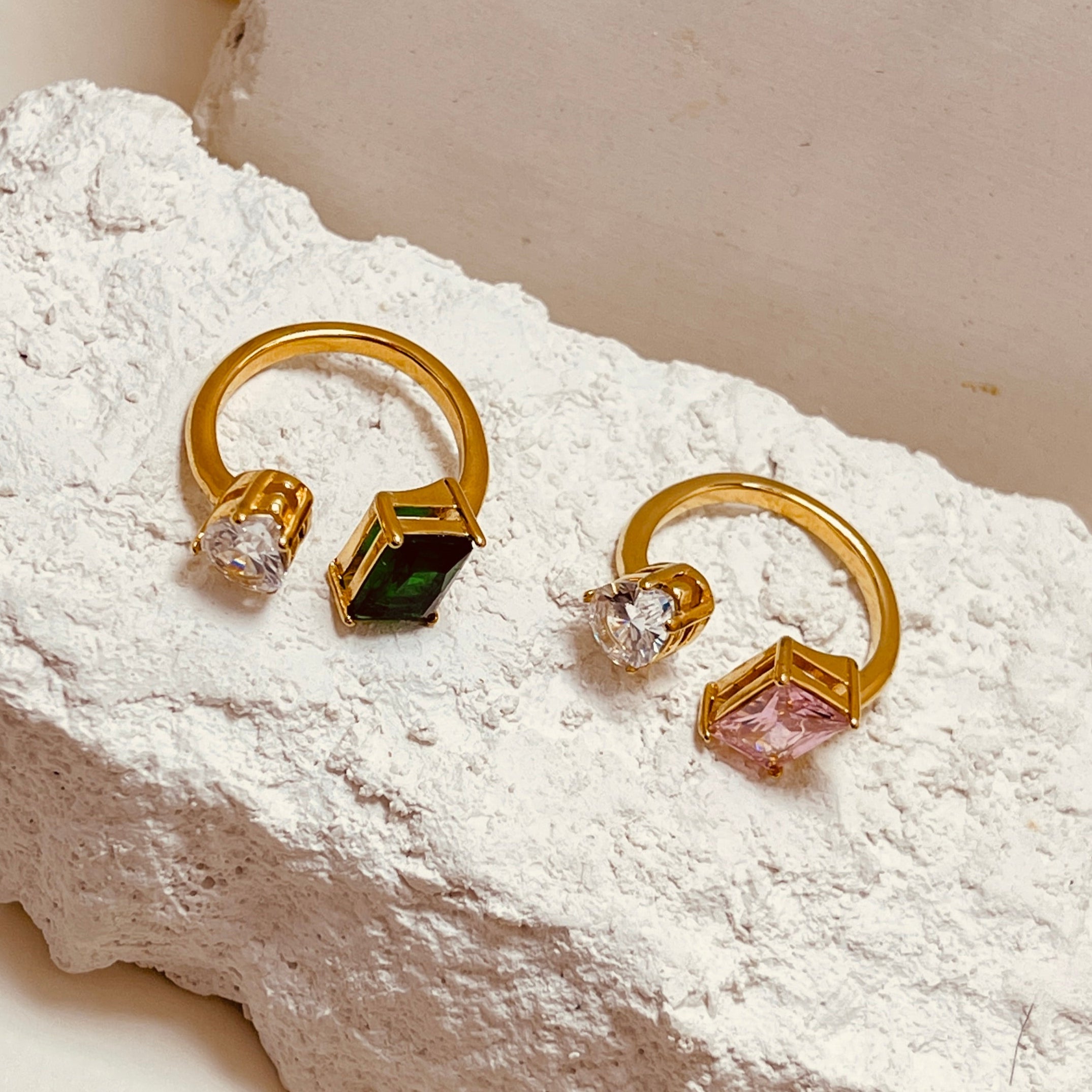 Sweet Square Zirconium Ring