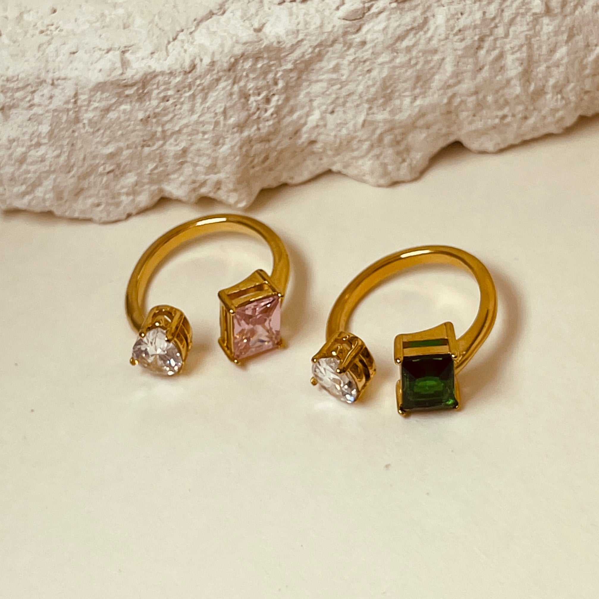 Sweet Square Zirconium Ring