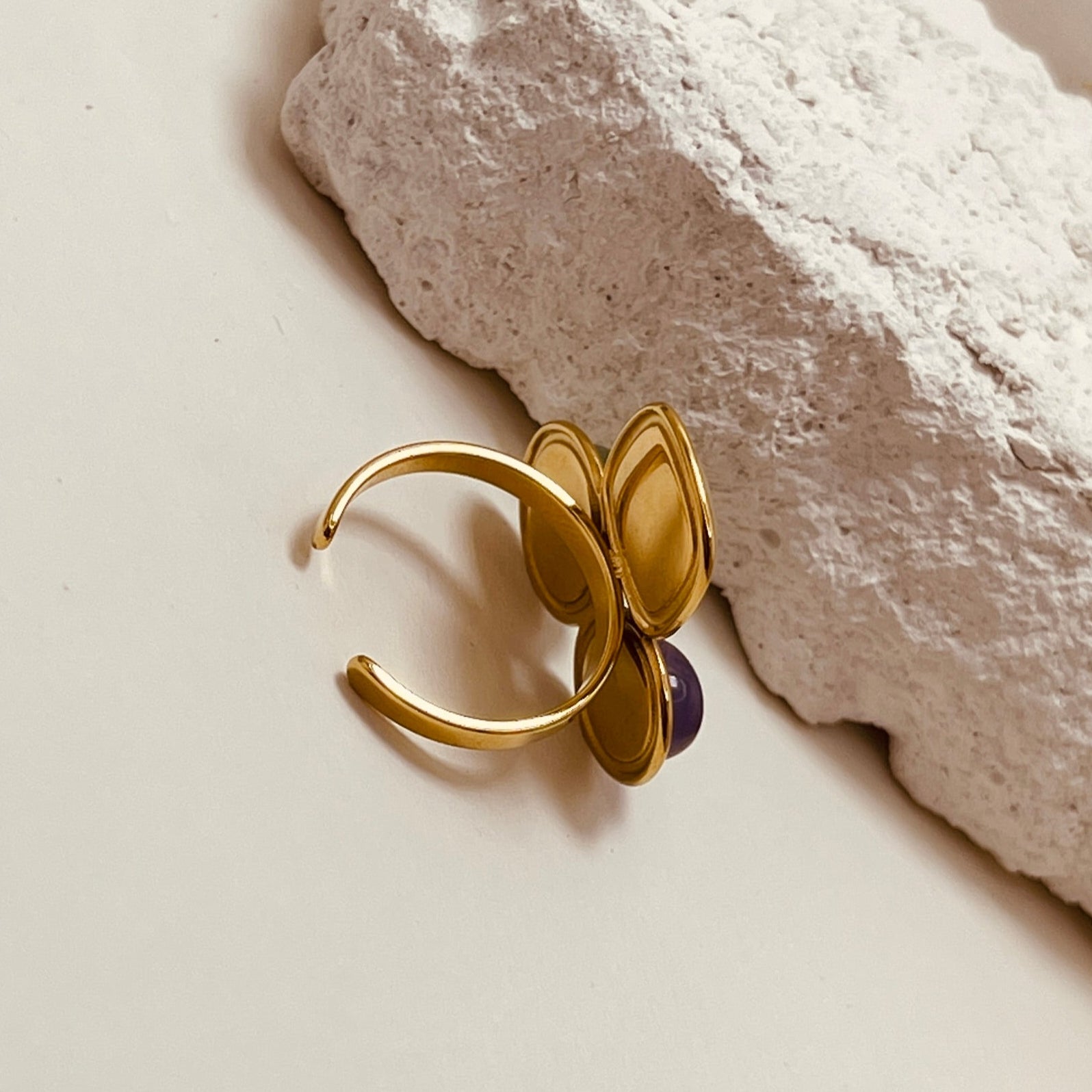 Trio Natural Stone Ring
