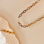 Rhinestone Hollow Oval Handmade Set