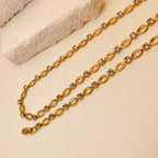 Rhinestone Hollow Oval Handmade Set