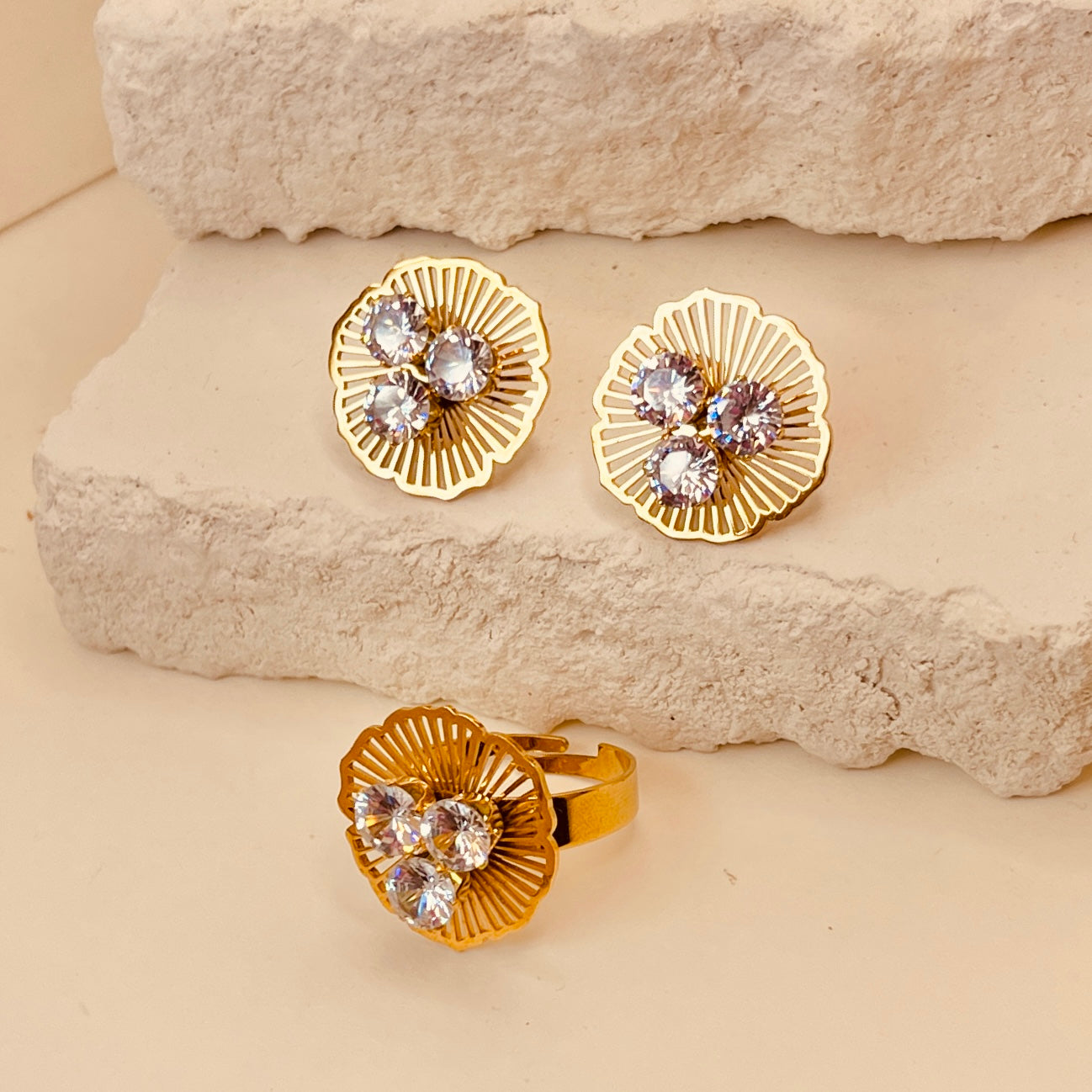 Flower Zirconia Set