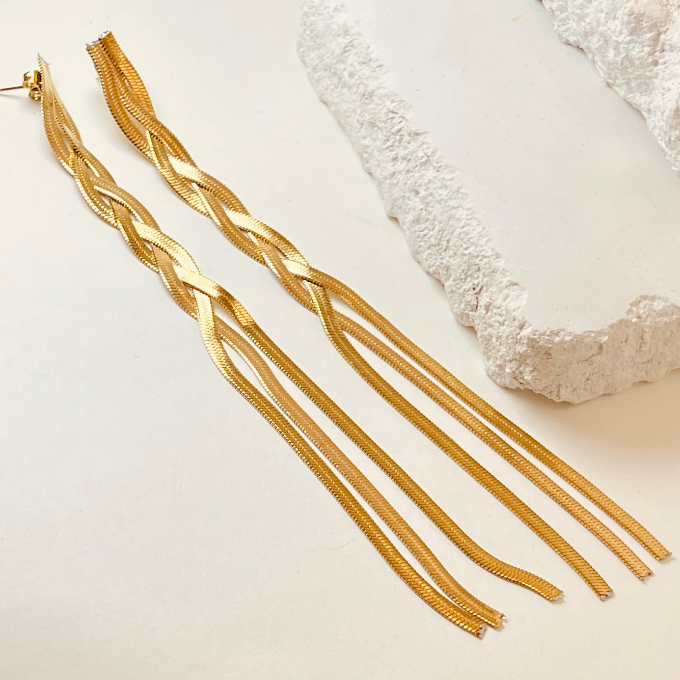 Three Stand Tassel Earrings