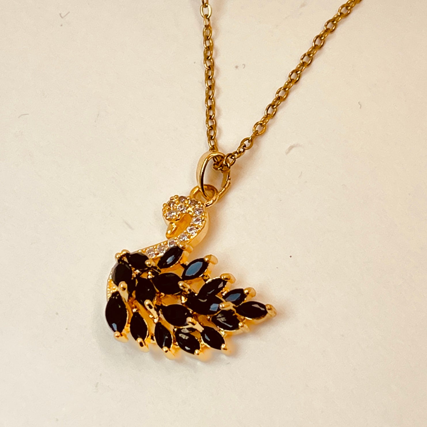 Midnight Swan Pendant
