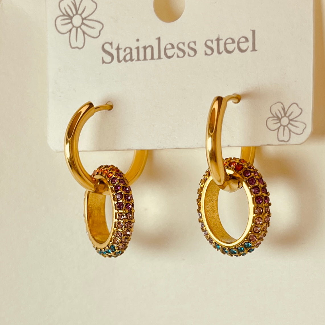 Colourful Crystal Earrings